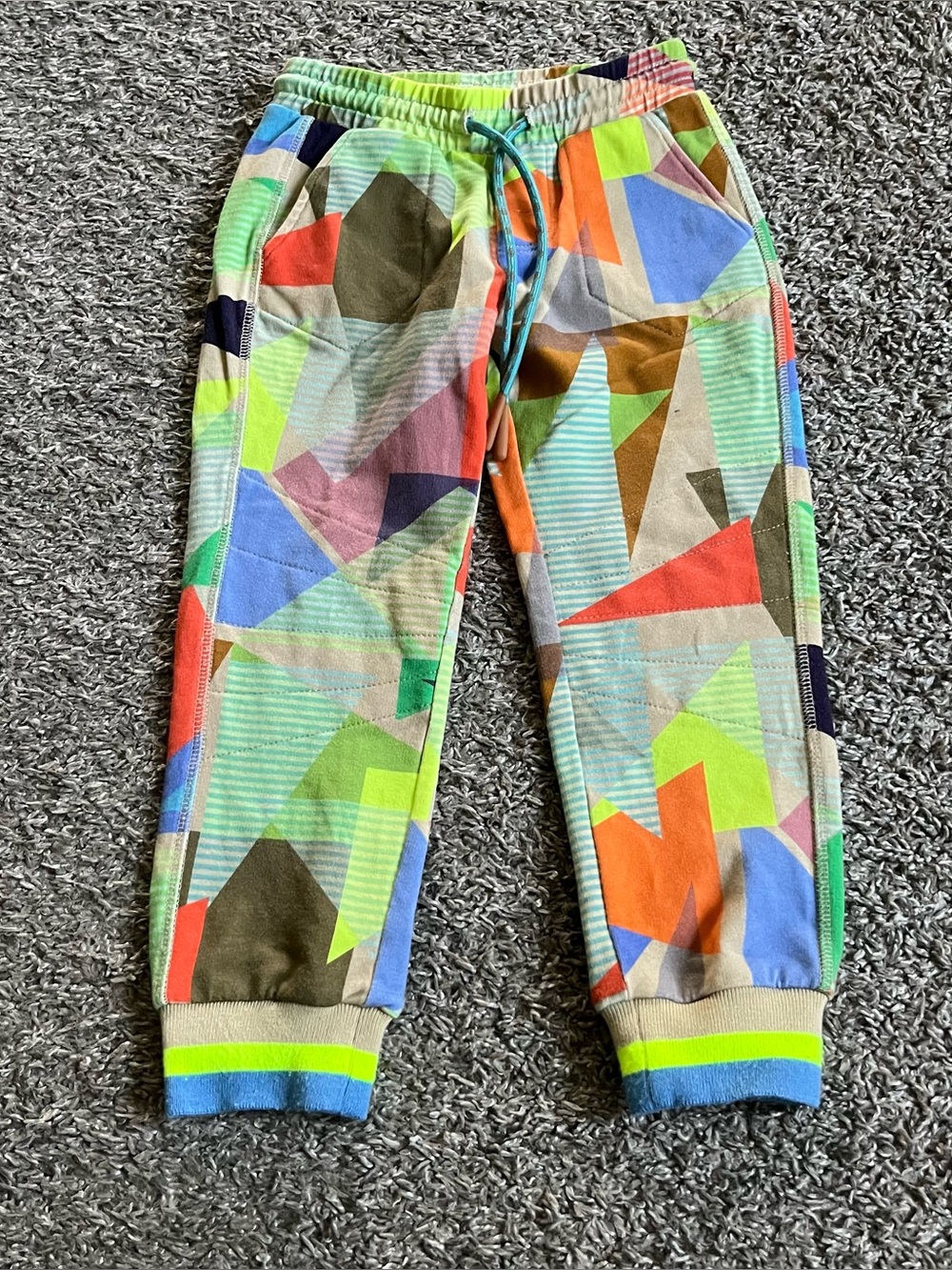 Oilily Abstract Geometric Joggers Sweatpants Toddler Greece Organic Cotton